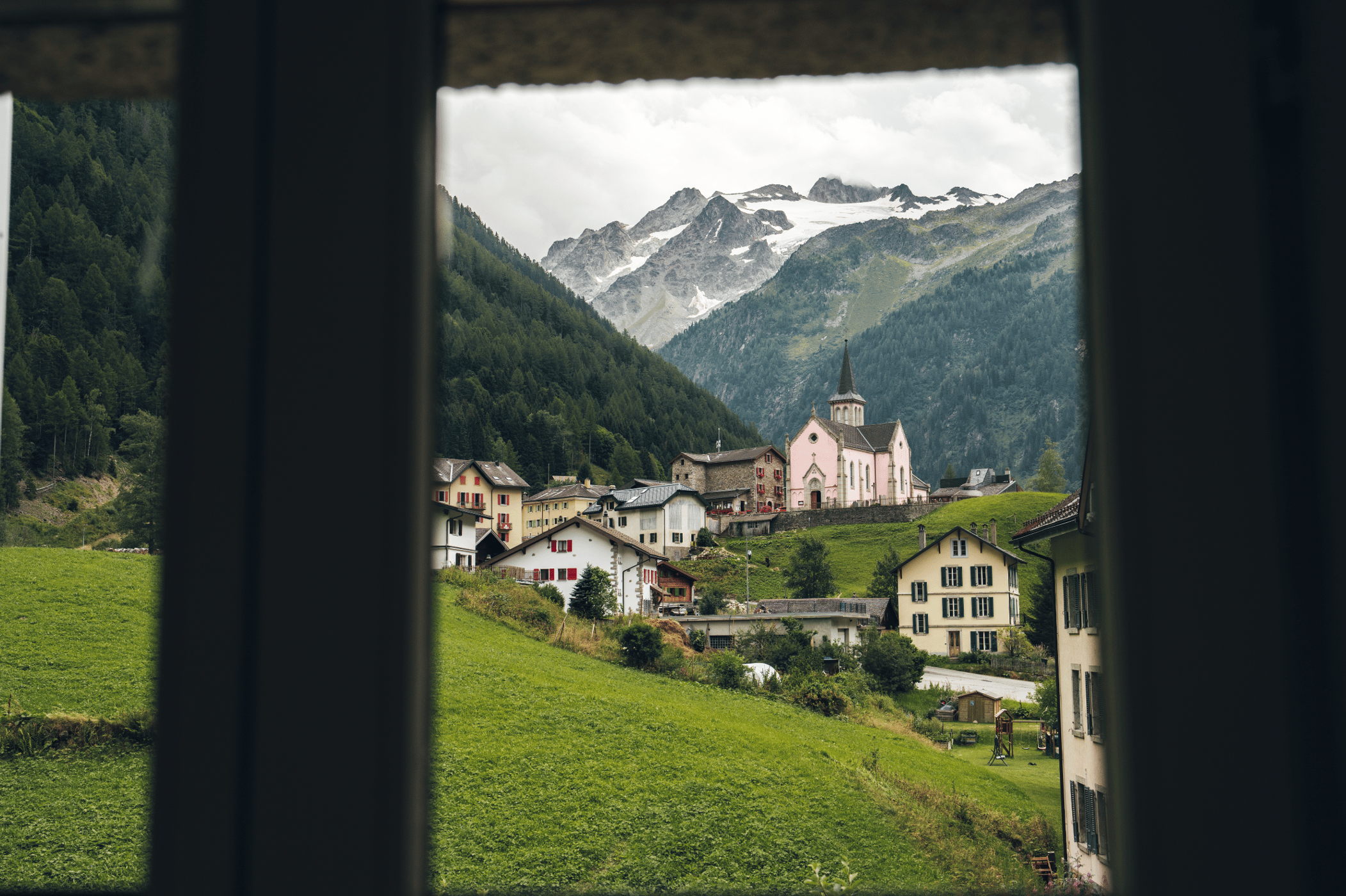 Charming village of Trient, Switzerland