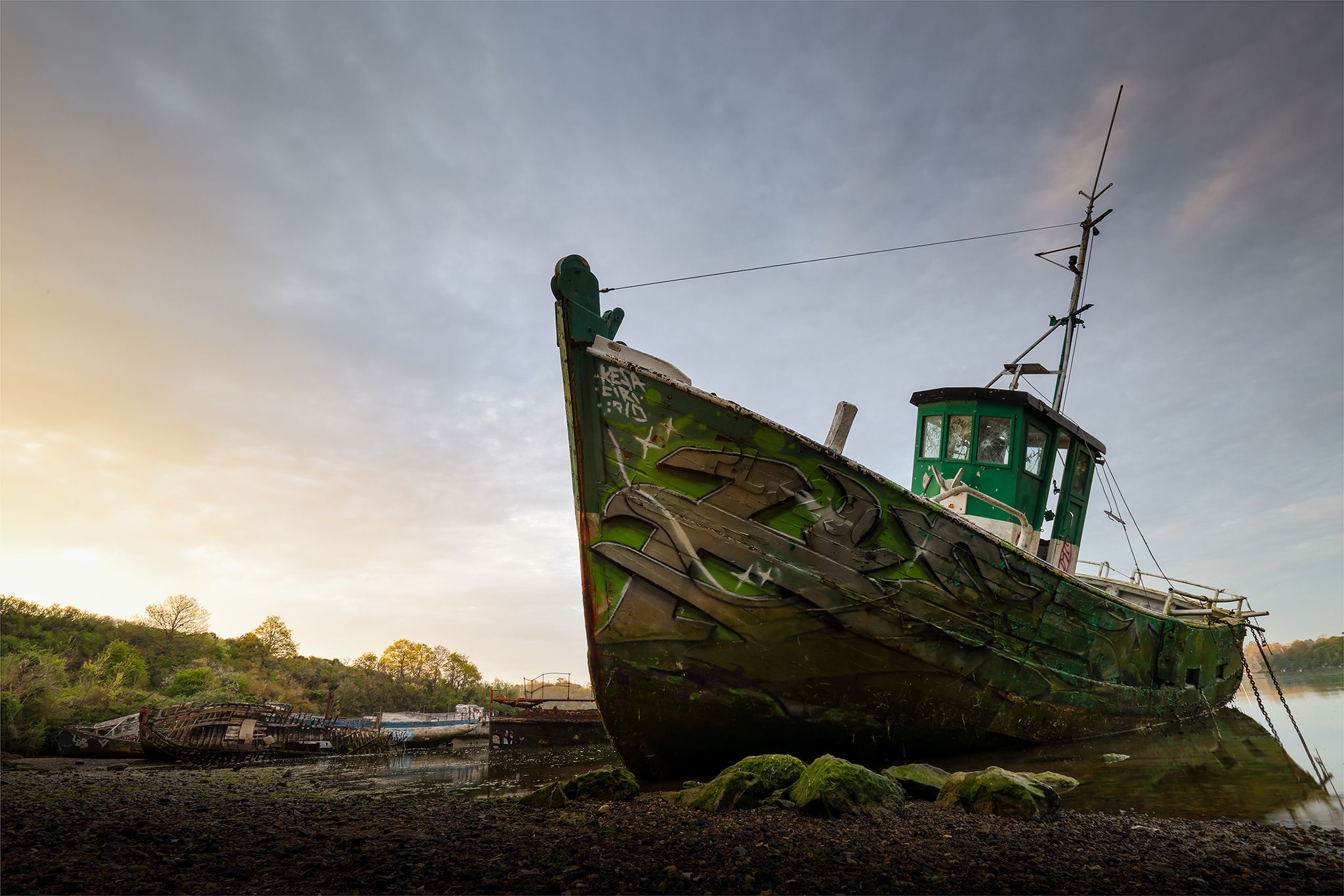CIMETIÈRE DE NAVIRES DE QUELMER, France