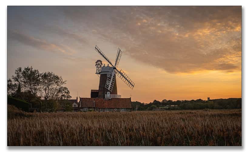 Cley Mill on the Norfolk Coast Path.