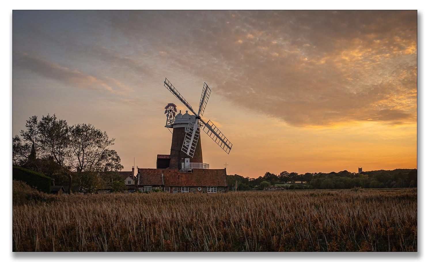 Cley Mill on the Norfolk Coast Path., United Kingdom