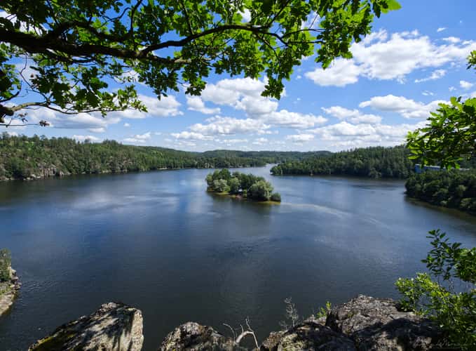 Dalešice lake (dam) Viewpoin