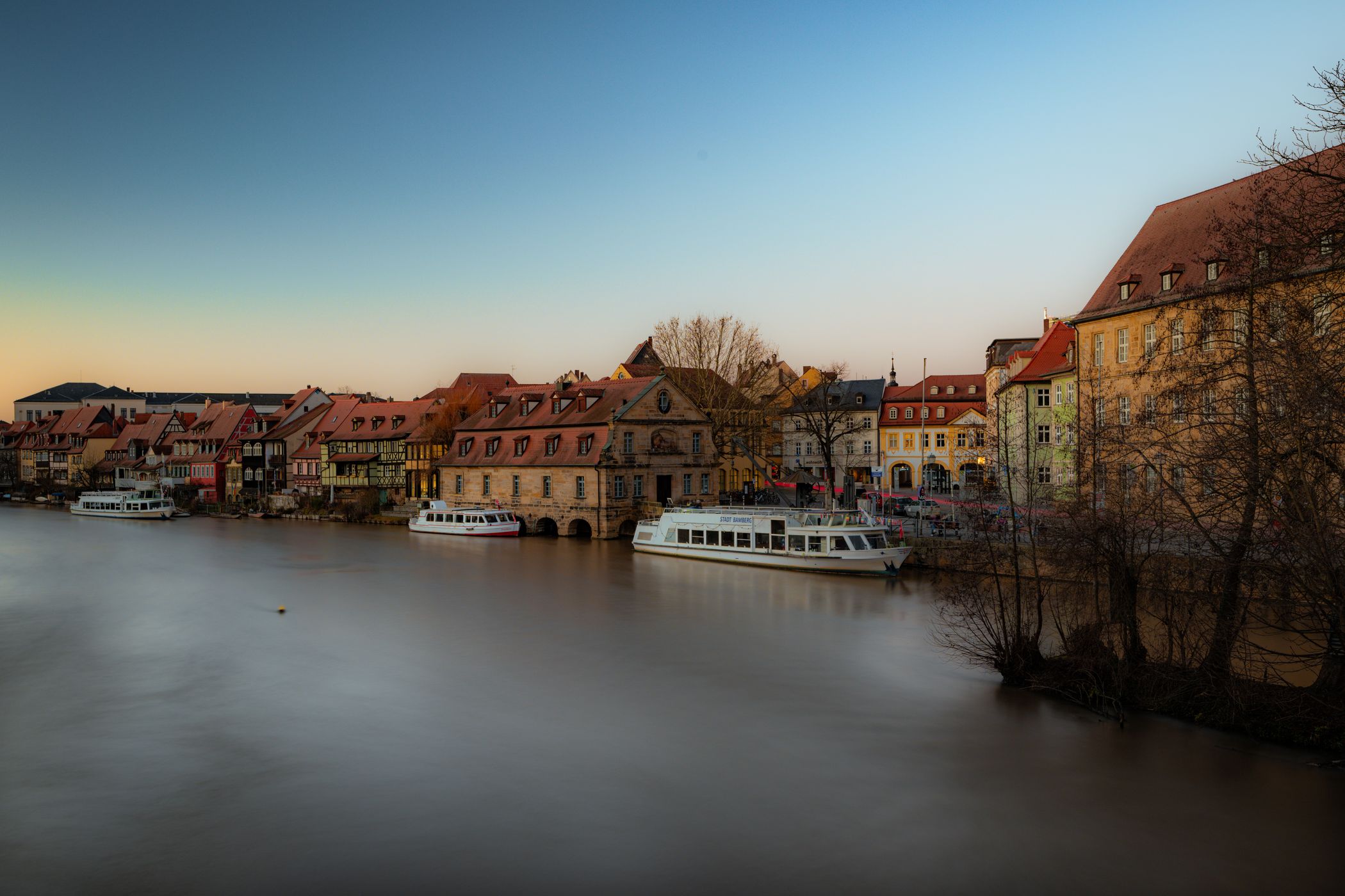 Das historische Regnitzufer Bamberg, Germany