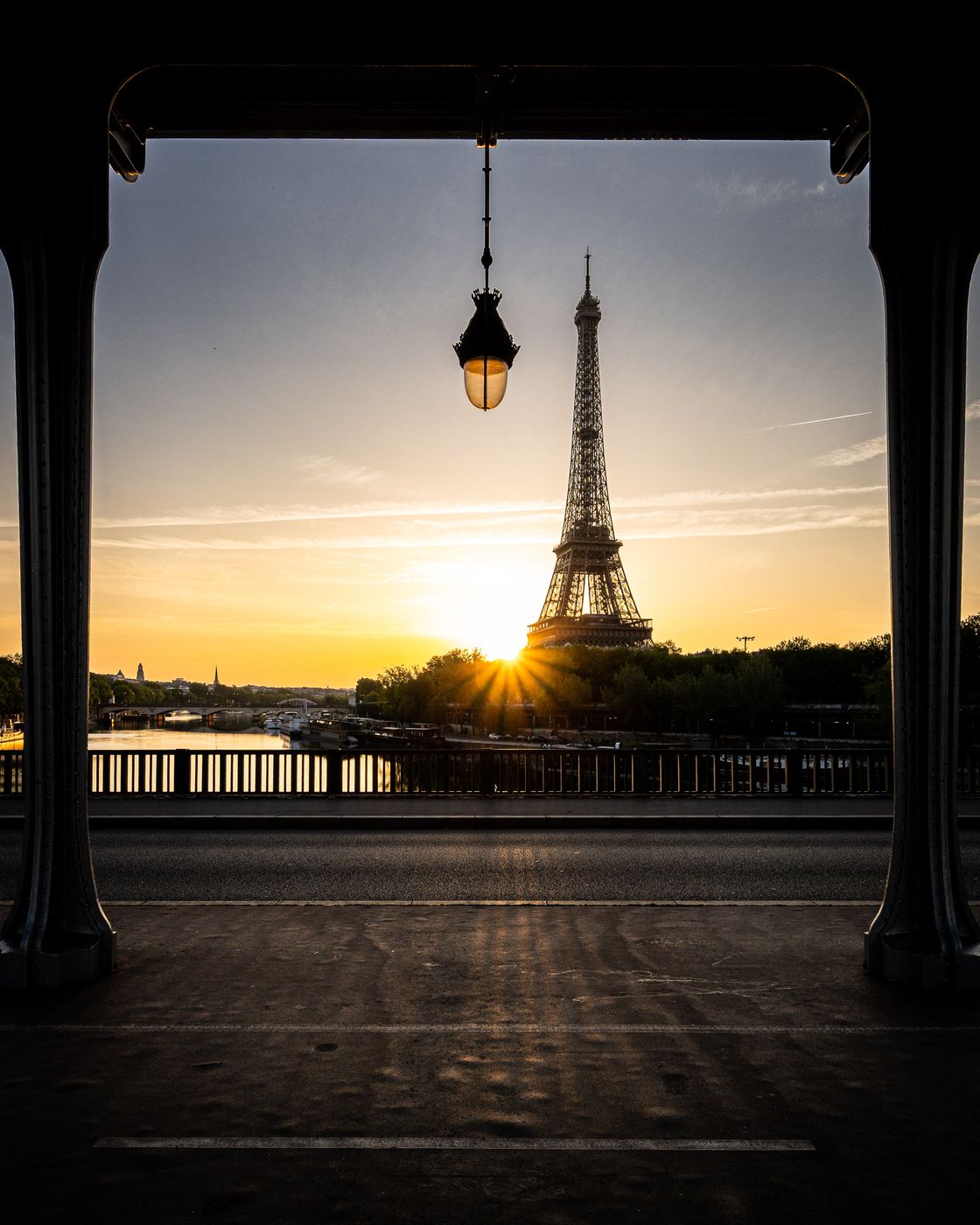 Eiffel Tower from Bir Hakeim bridge, Paris, France