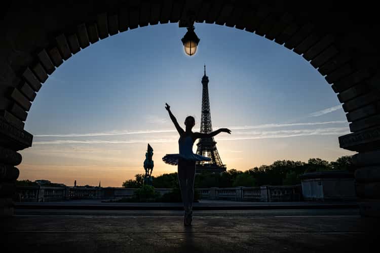 Eiffel Tower from Bir Hakeim bridge, Paris