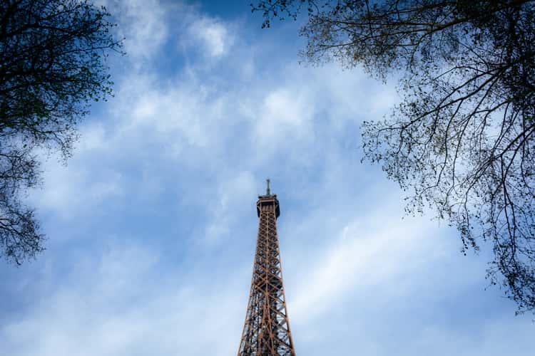 Eiffel Tower from Rue de l'Universite, Paris