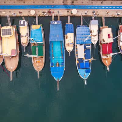 Harbor of Fethiye (drone), Turkey (Türkiye)
