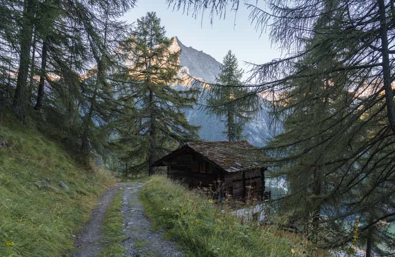 Hut in the mountains