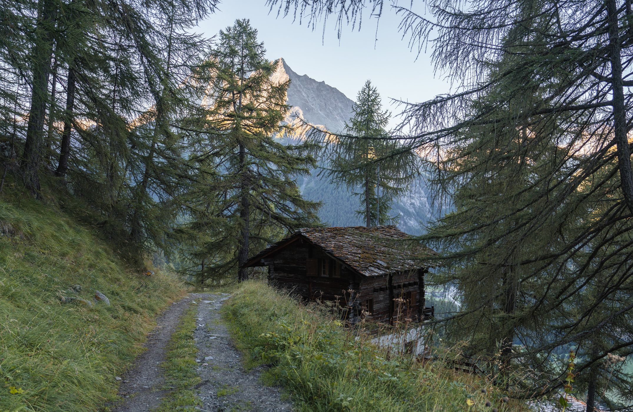 Hut in the mountains, Switzerland