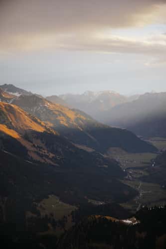 Lechtal valley view from Hörlemannskopf, Tirol