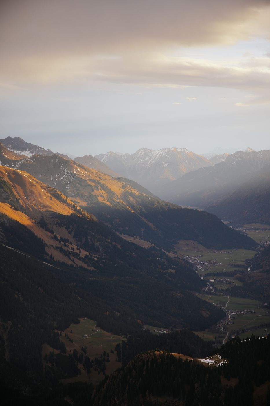 Lechtal valley view from Hörlemannskopf, Tirol, Austria