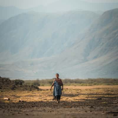 Massai people near Lake Natron, Engare Sero, Tanzania