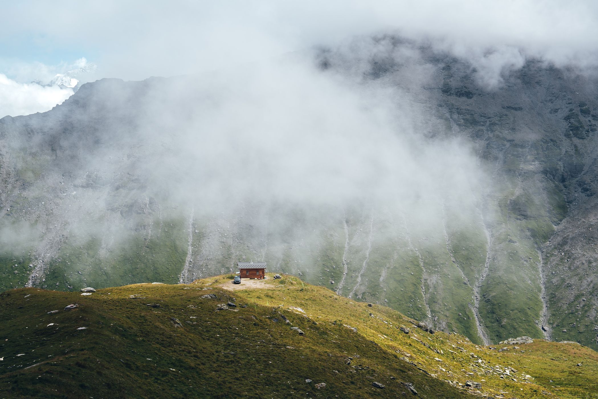 Mountain hut at Col de Meina, Switzerland
