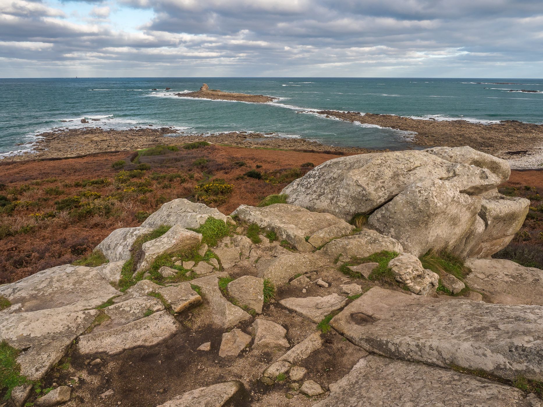 Point De Vue Panoramique De L'ile Grande, France