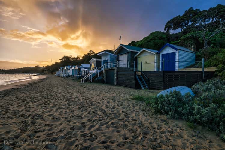 Portsea Pier Bathing Boxes. Portsea, Victoria