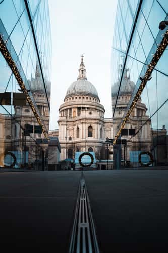 Reflection of St Paul's Cathedral, London