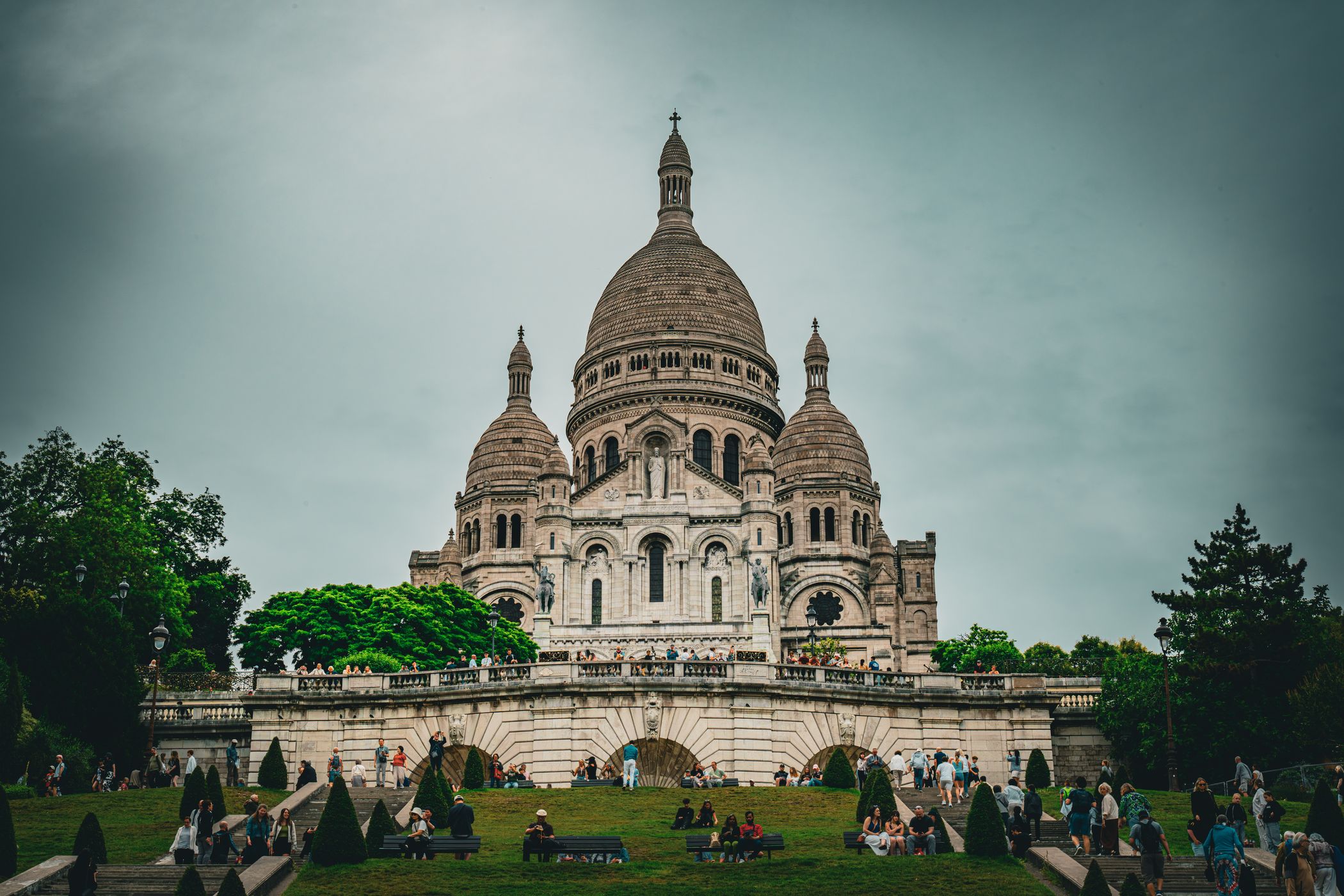 Sacré-Cœur from the front, Paris, France