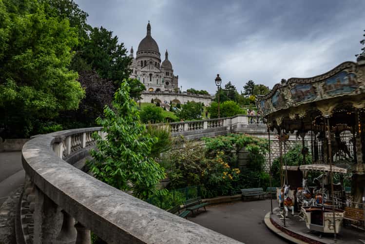 Sacre Coeur with Carrousel de Saint Pierre