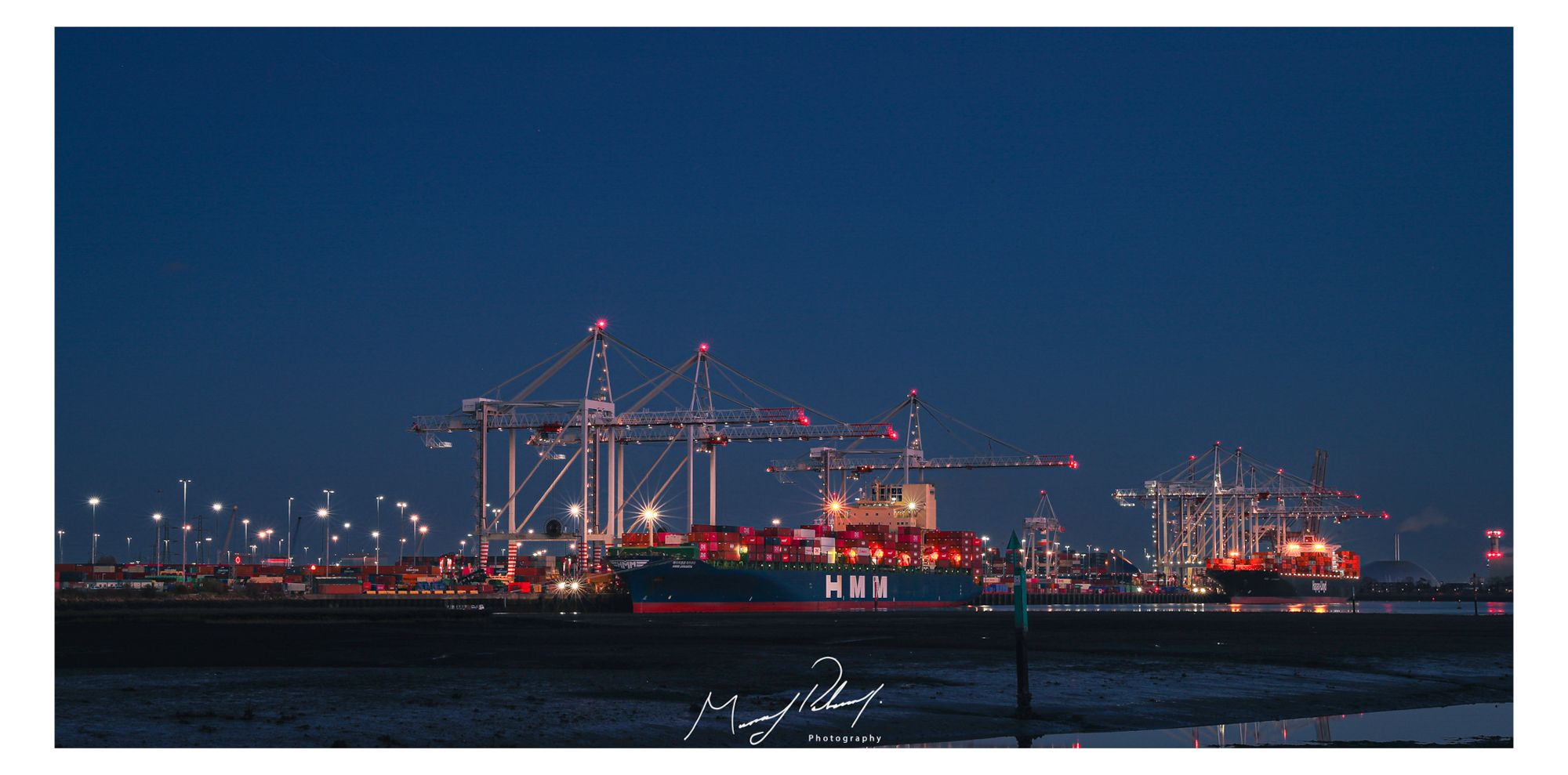 Southampton Container Port from Goatee Beach, United Kingdom