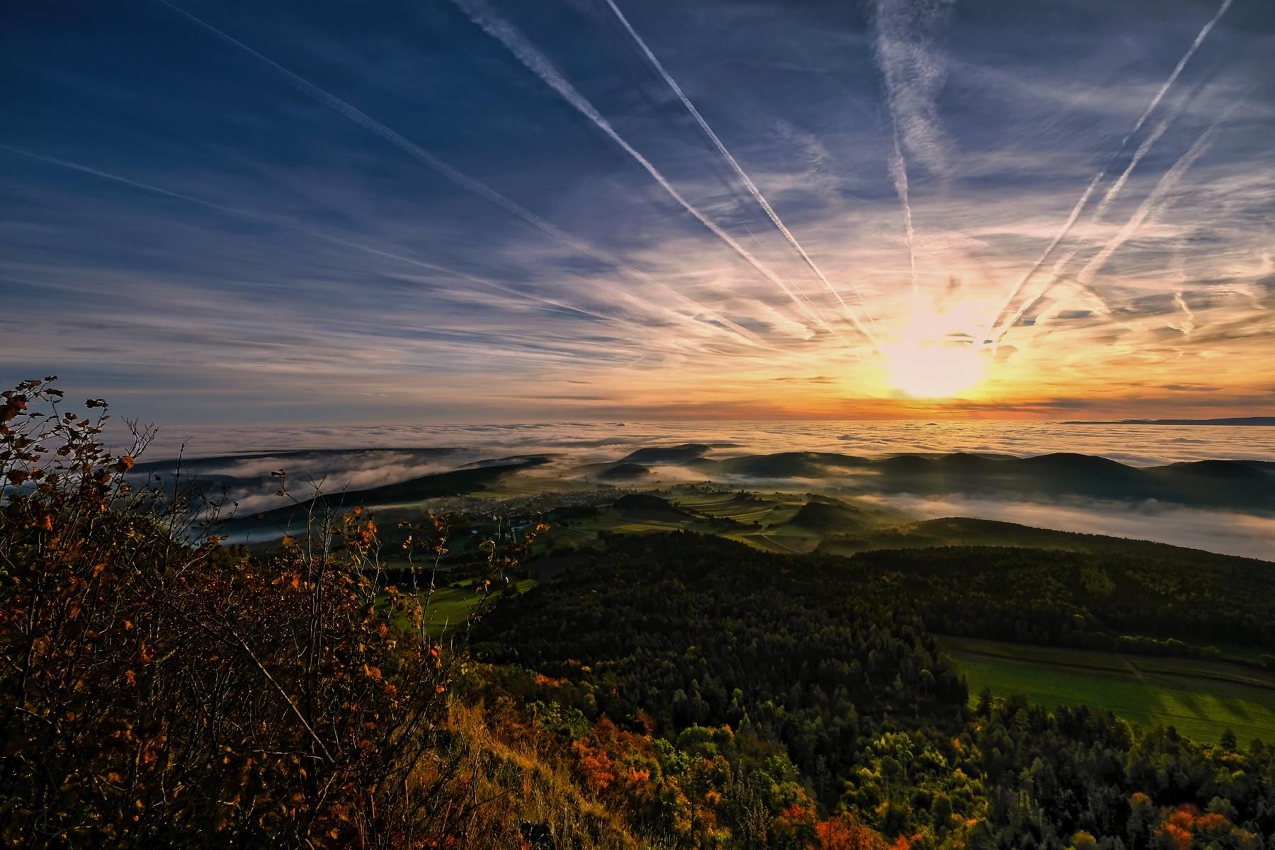 Sunrise over Wr.Neustadt, Austria