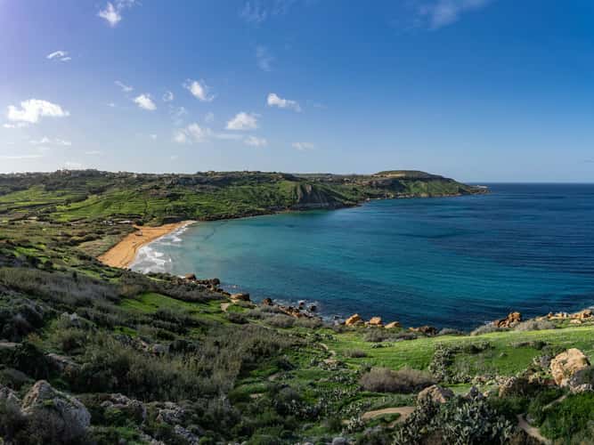 Tal-Mixta Cave, Ramla Bay, Gozo.