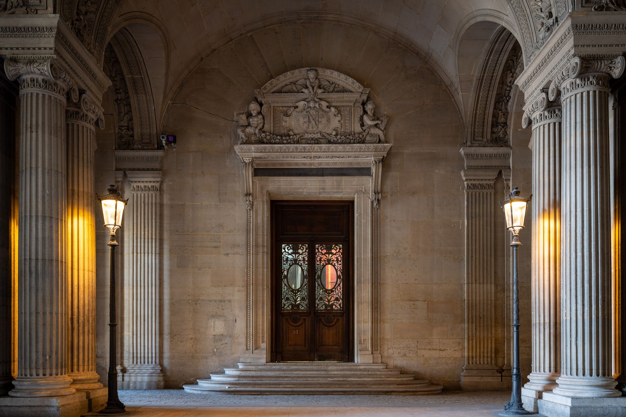 The Louvre through Arch, Paris, France