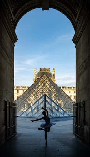 The Louvre through Arch, Paris