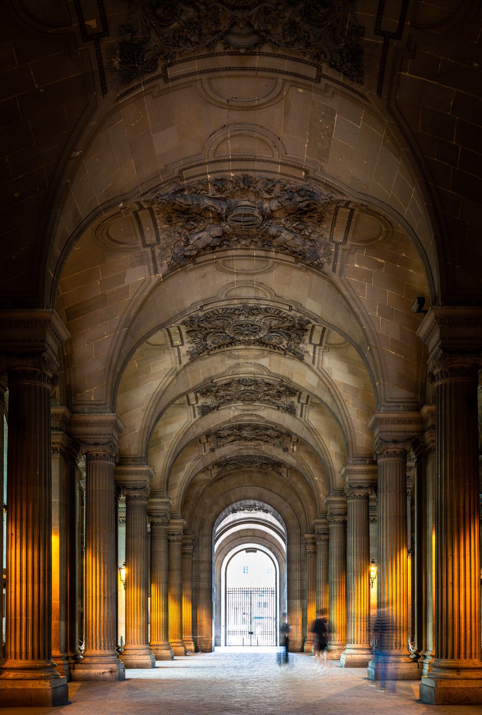 The Louvre through Arch, Paris, France