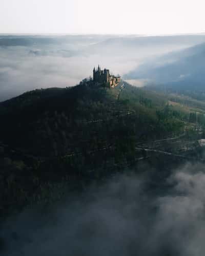 The view on Hohenzollern Castle from Zellerhorn Gipfel