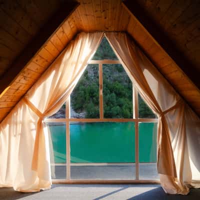 Top Room View at Riverside Komani Lake, Albania