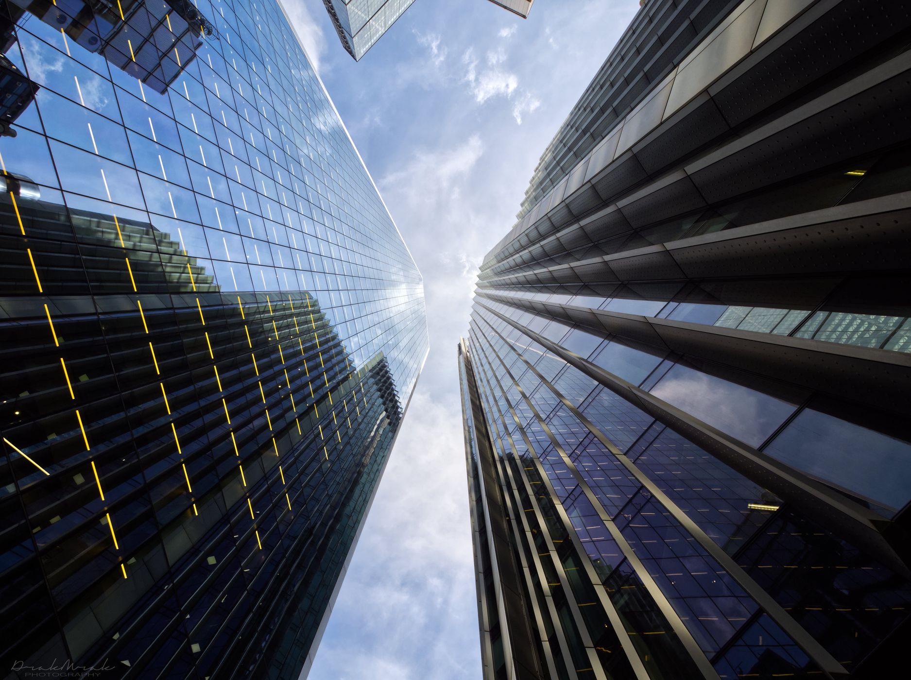 Undershaft street (Crosby square) - looking up, United Kingdom