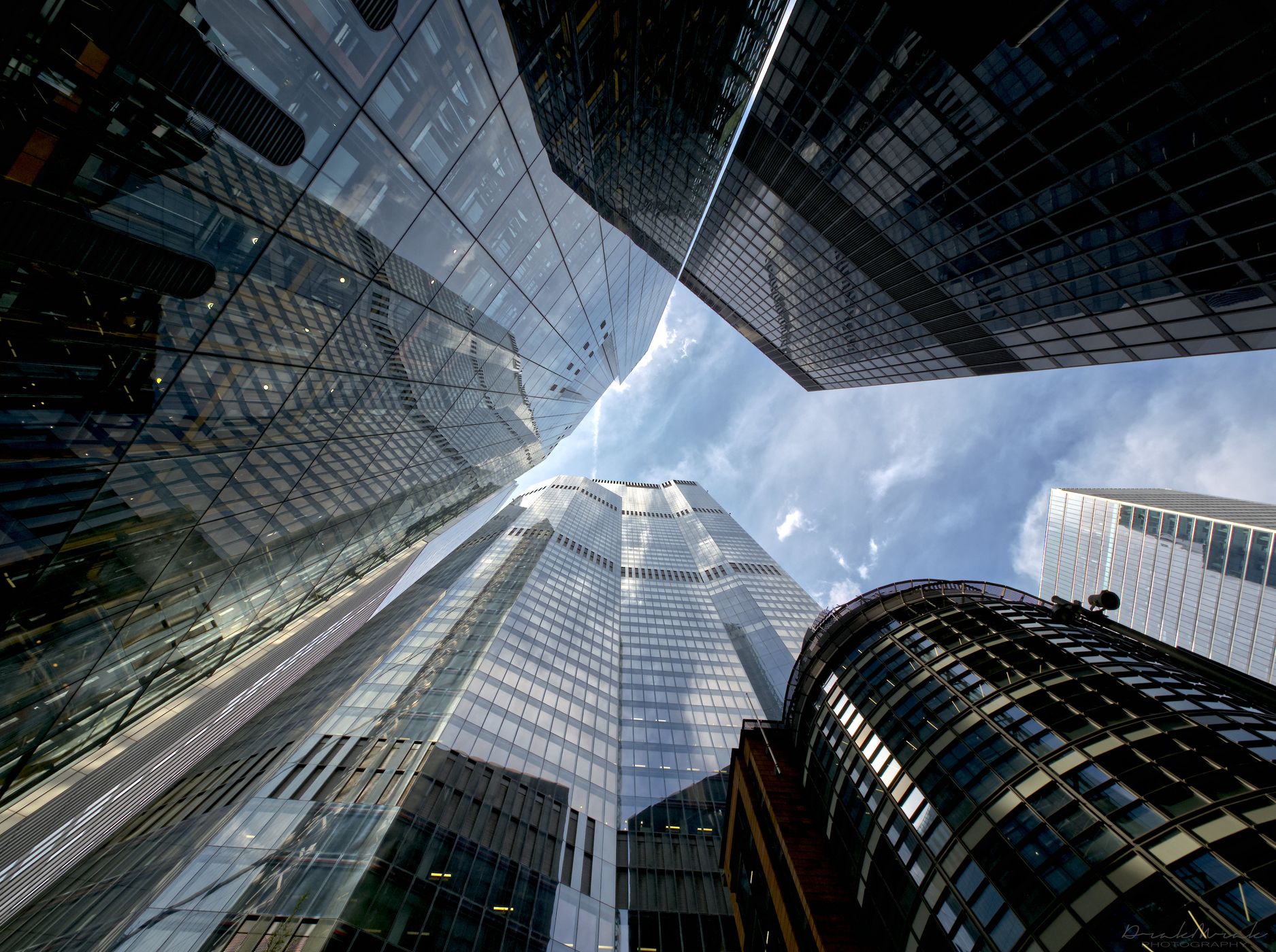 Undershaft street (Crosby square) - looking up, United Kingdom