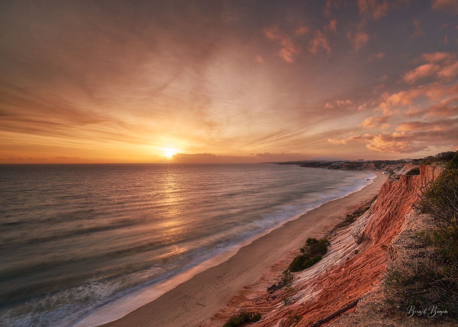 View from the cliffs of Praia da Falesia, Portugal