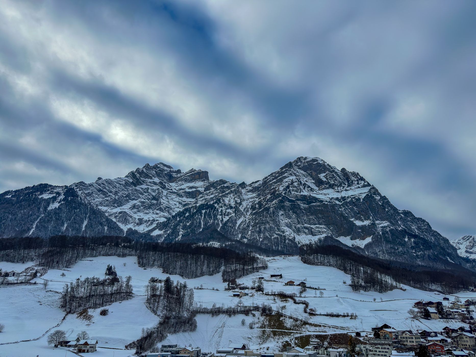 View on Mitlödi/GL, Switzerland