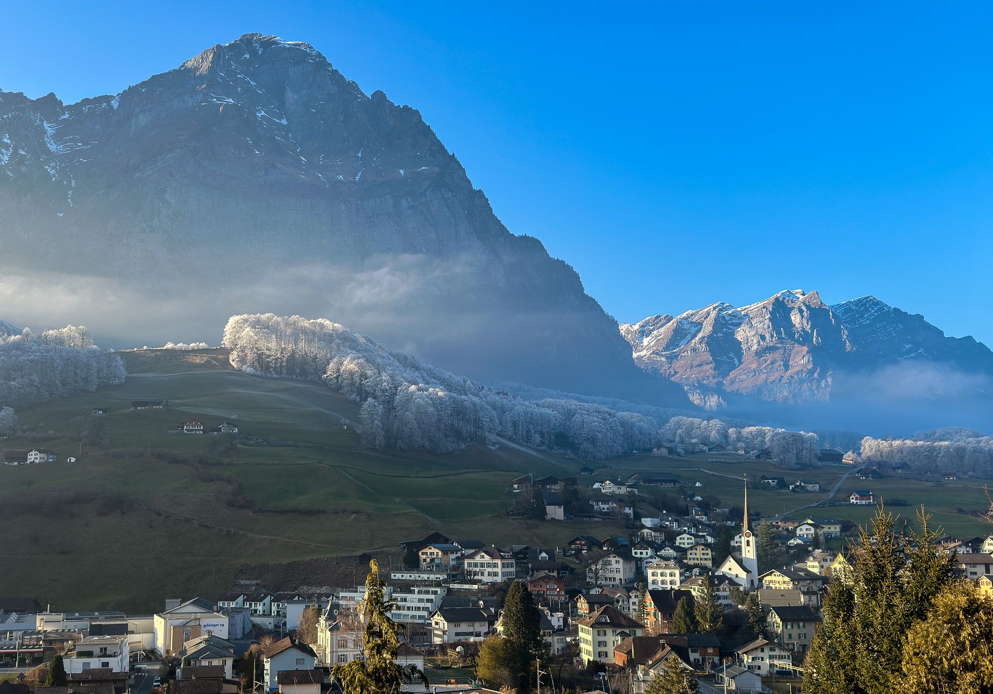 View on Mitlödi/GL, Switzerland