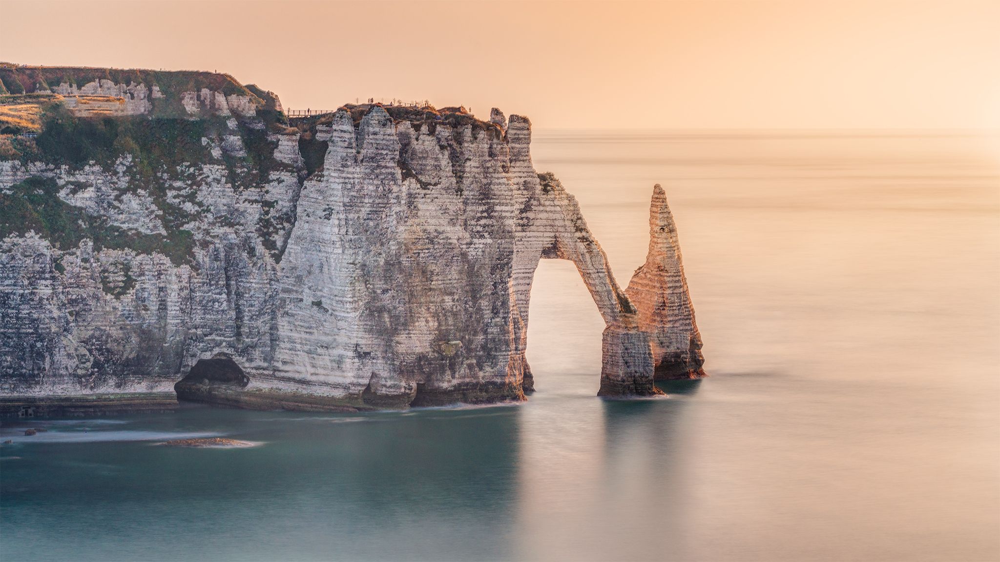 View on Porte d'Aval from the hights of Porte d'Amont, France