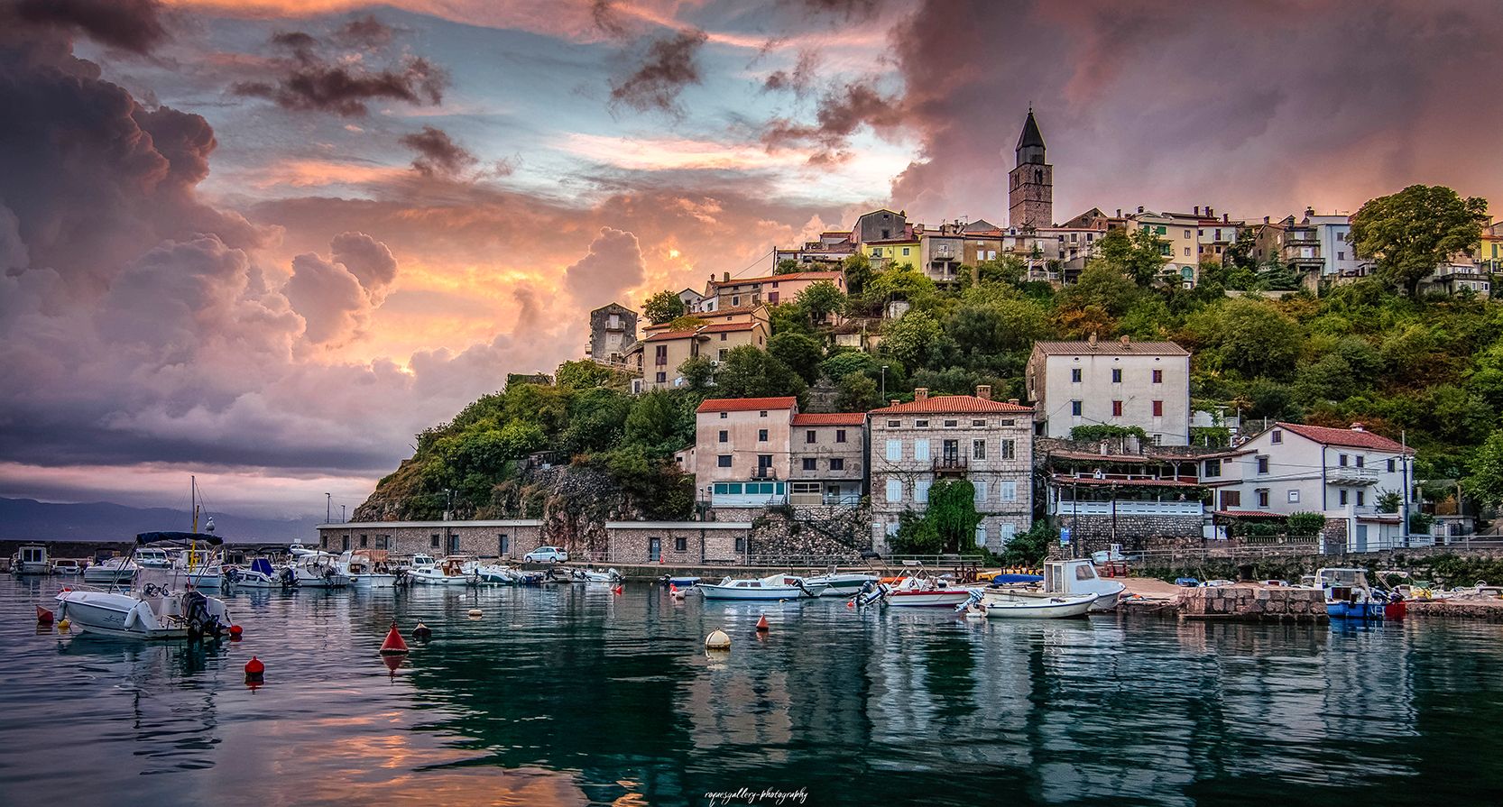 Vrbnik Harbor Sunrise, Croatia