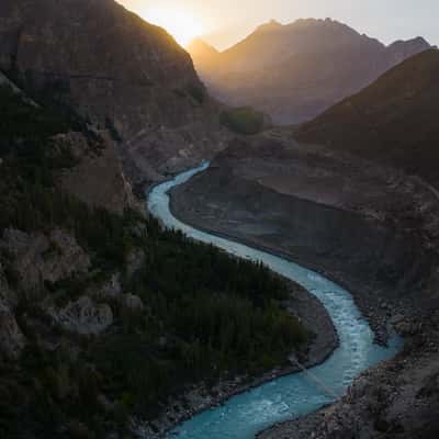 Winding River Hunza Valley, China