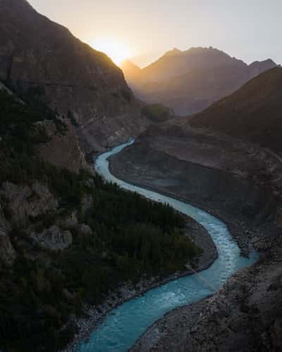 Winding River Hunza Valley
