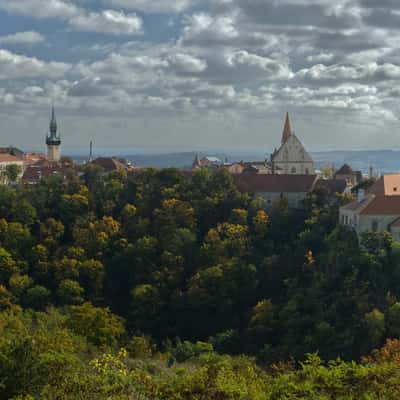 Znojmo castle from 'Hradiště' hill, Czech Republic