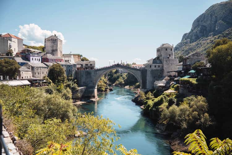 Stari Most from Pasha Mosque, Mostar