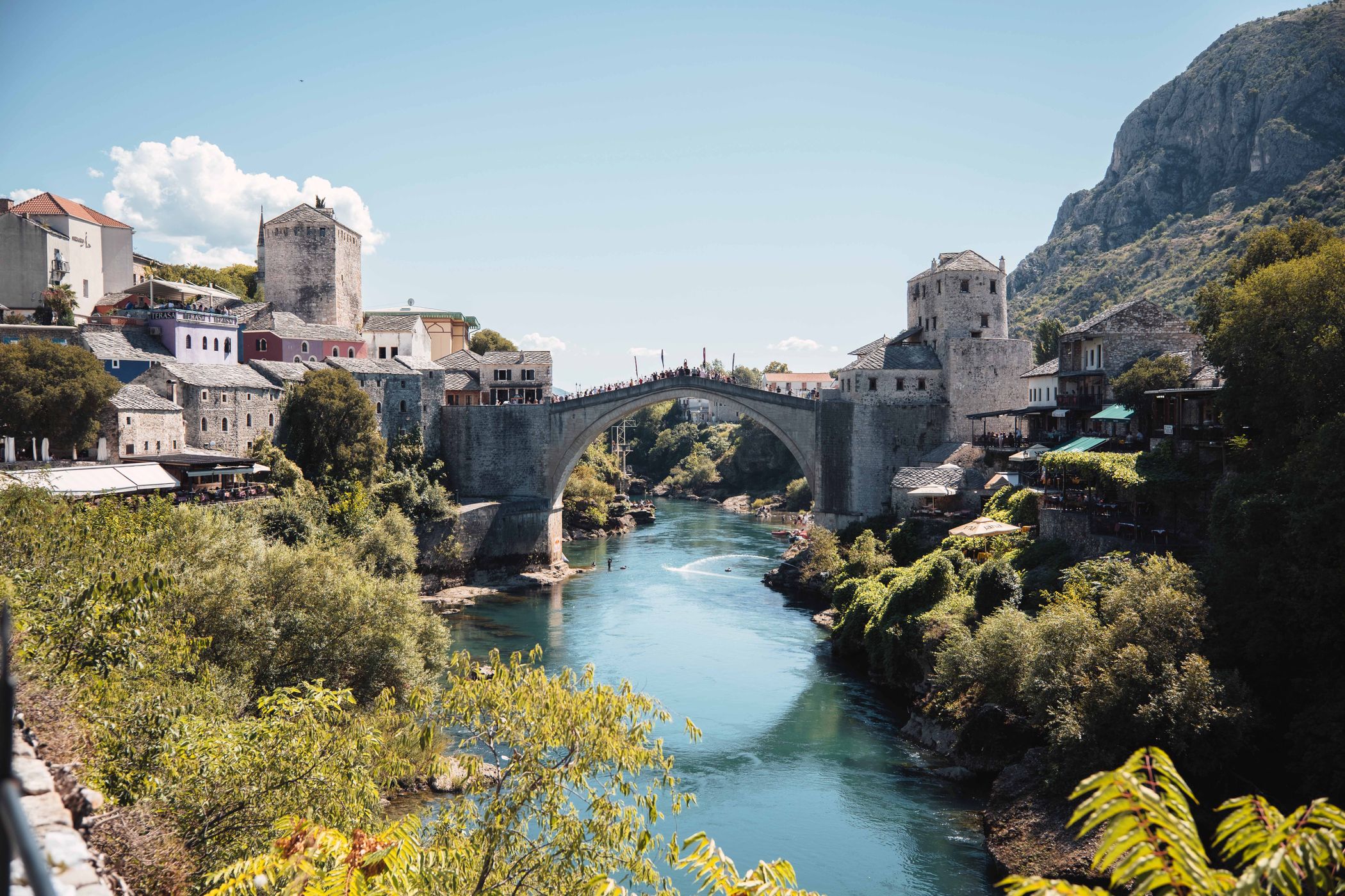 Stari Most from Pasha Mosque, Mostar, Bosnia and Herzegovina