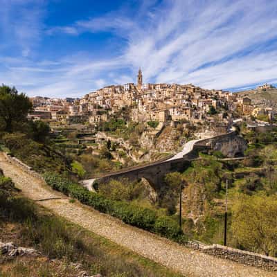 Bocairent town classic view, Spain