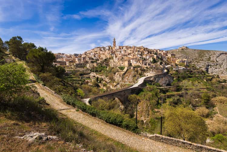 Bocairent town classic view