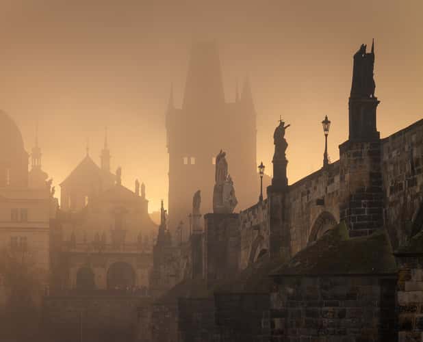 Charles Bridge — view from beneath (left side)