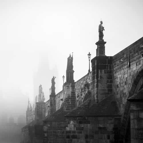 Charles Bridge — view from beneath (left side)