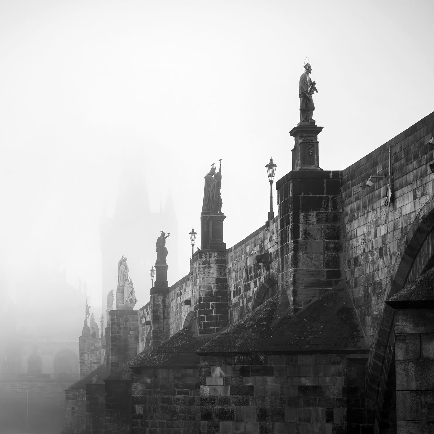 Charles Bridge — view from beneath (left side), Czech Republic