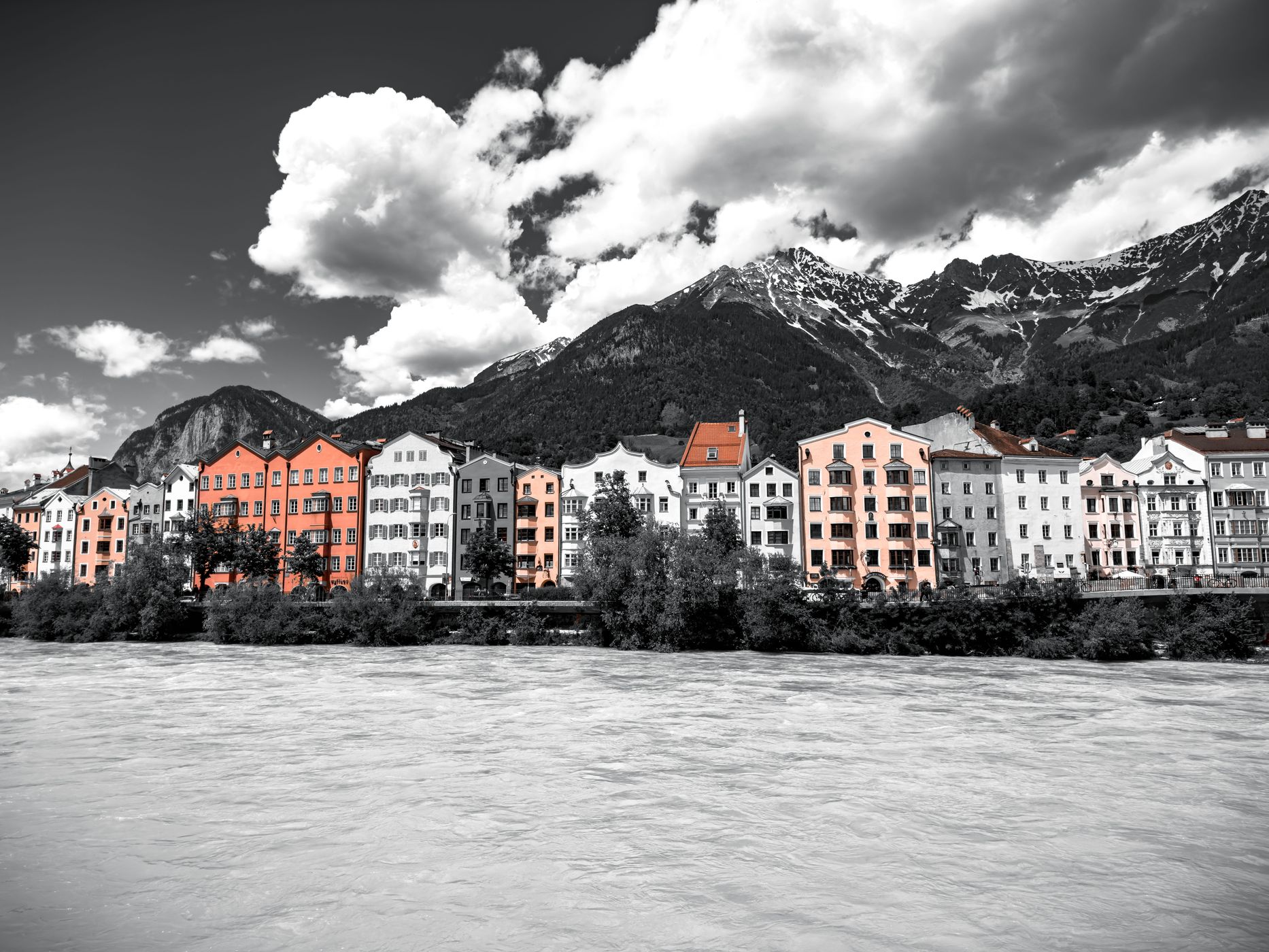 Colorful Houses Innsbruck, Austria