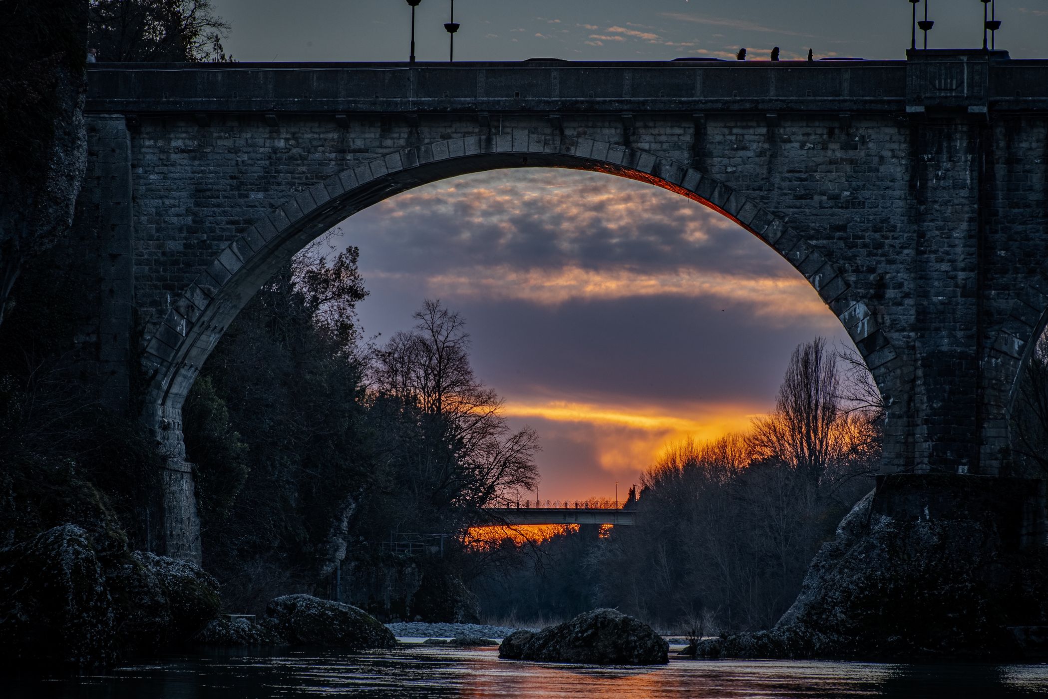 Devil's Bridge from Natisone River, Italy