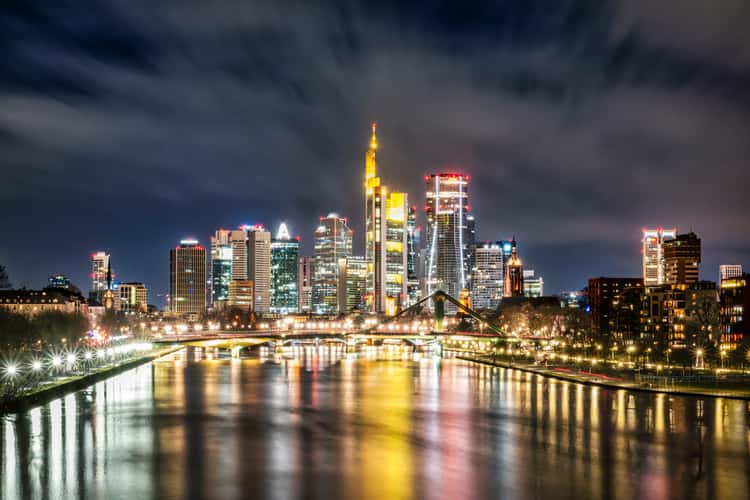 ECB from Deutschherrn Bridge, Frankfurt am Main