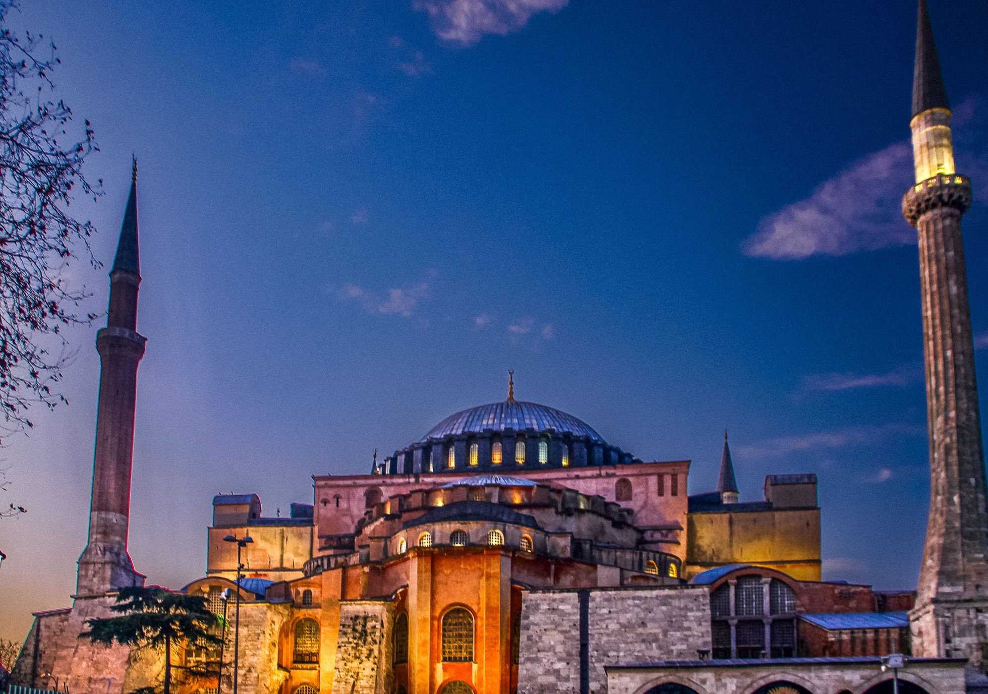 Evening view on Hagia Sophia, Turkey (Türkiye)